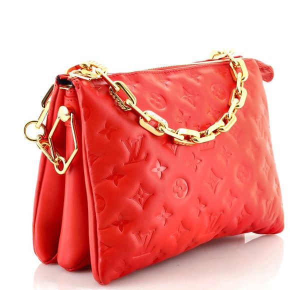 Louis Vuitton Coussin Bag Monogram Embossed Lambskin PM Red - Picture 3 of 8